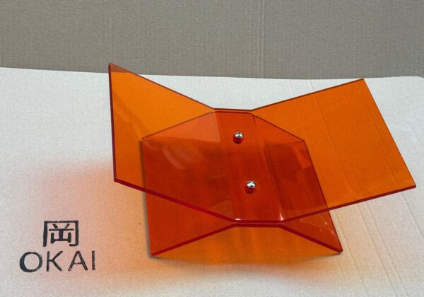 Boekenstandaard Plexi Oranje